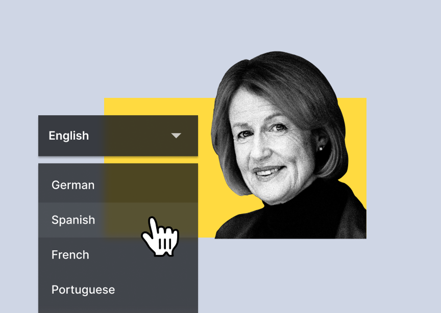 Select the voiceover language