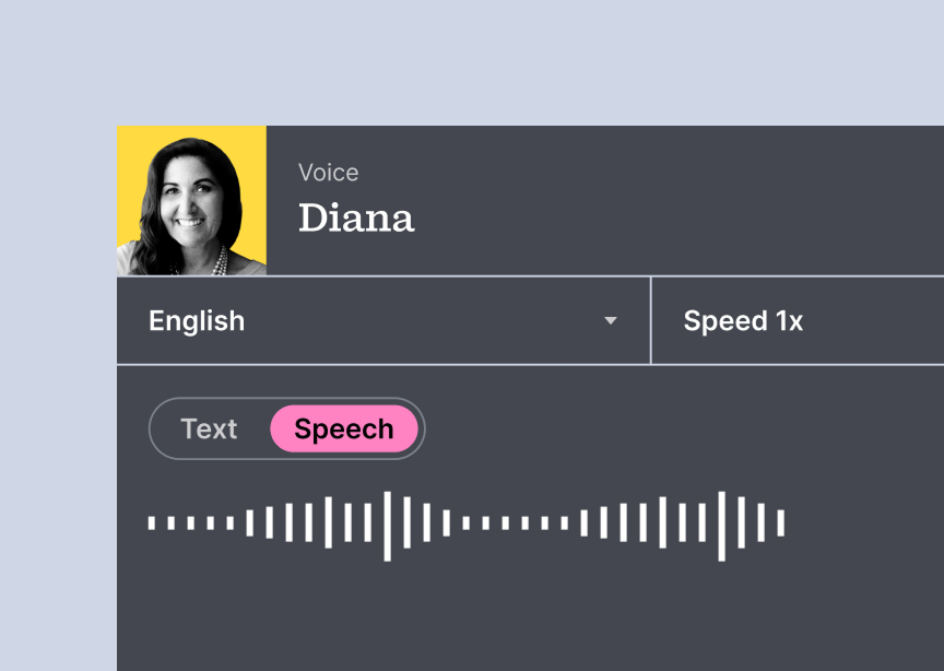 Use your own voice as a guide with our speech to speech function