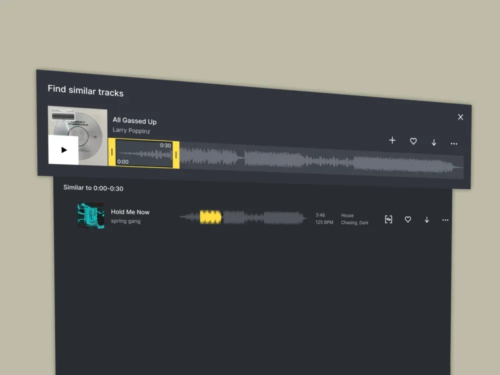 Find similar tracks