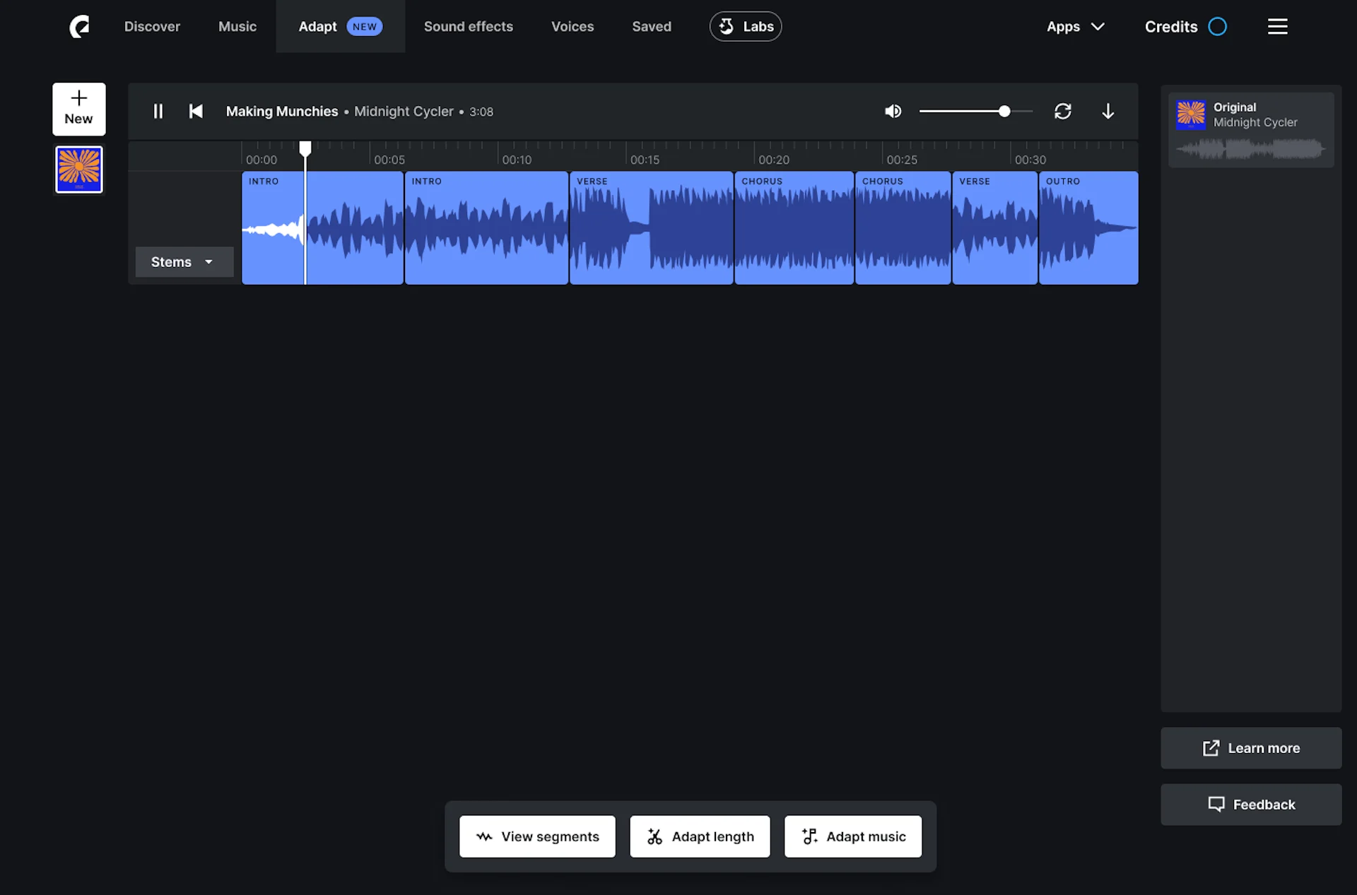 Adapting a full track.