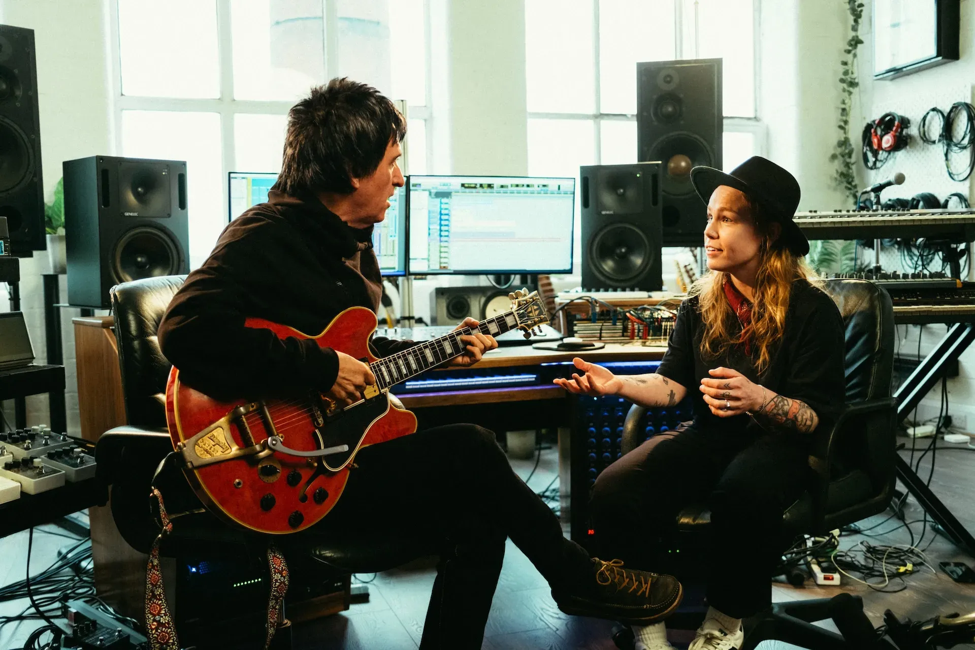 Johnny with Epidemic Sound artist, Rebecca Mardal