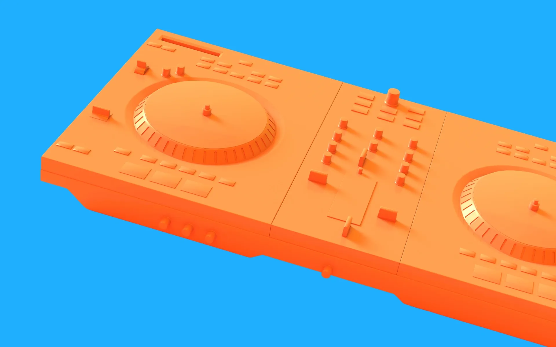 Orange DJ decks