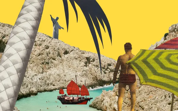 Photo of a man on holiday